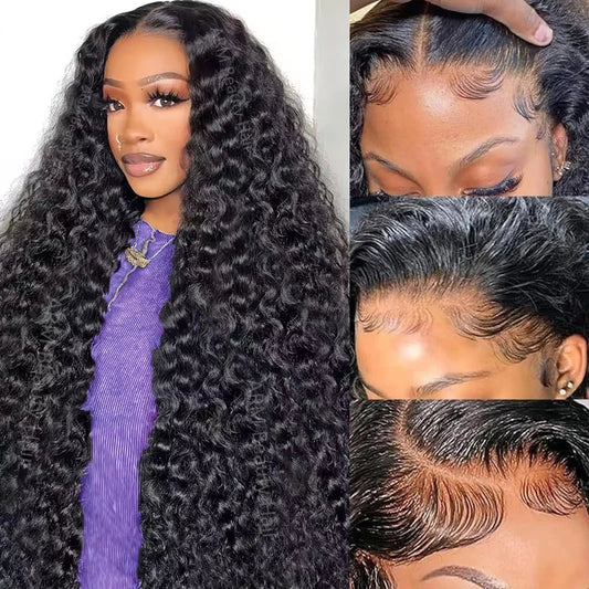 Water Wave Lace Front Human Hair Wigs